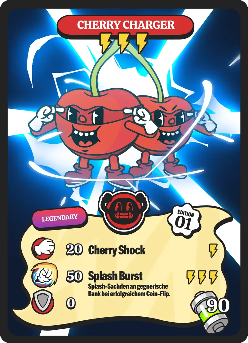 Sammelkarte Cherry Charger aus dem Frugends Online-Kartenspiel
